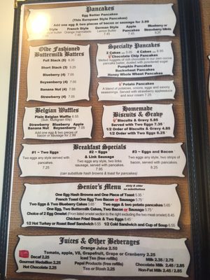 Menu photo 8 Ye Olde Pancake House Eugene, OR