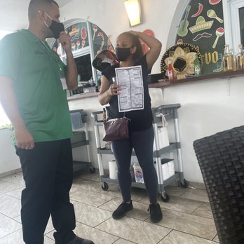 La Casa del Patron - Employees wearing their vaccination card. Safety first - Mexican Near Me - San Juan, Puerto Rico