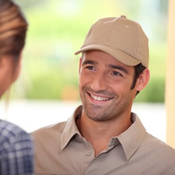 Brooks Comfort Zone - Brooks Heating Contractor Greets Customer - Heating & Air Conditioning/HVAC Near Me Brooks Comfort Zone - Brooks Heating Contractor Greets Customer - Heating & Air Conditioning/HVAC Near Me