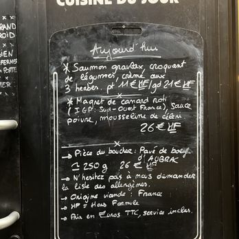 Bartoque - Menu - Bistros Near Me - Paris, 75