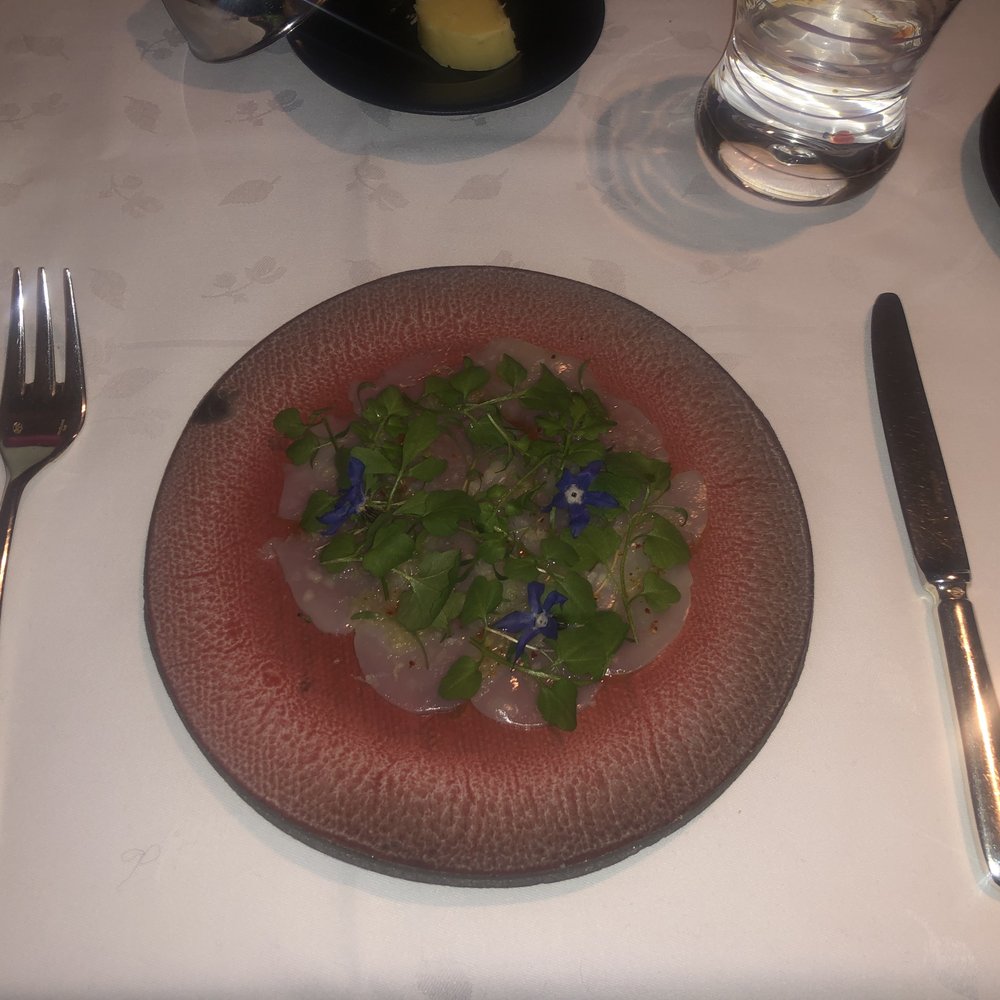 La Truffière - Scallop carpaccio. - French Near Me - Paris, 75 La Truffière - Scallop carpaccio. - French Near Me - Paris, 75