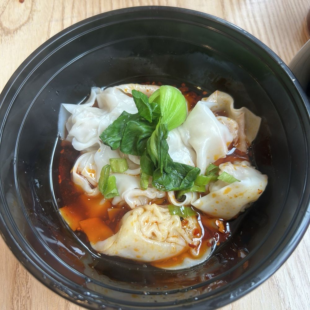 Spring Shanghai Pan-Fried Buns - Wontons in Chili Oil Wonton 10pcspork and shrimp) - Shanghainese Near Me - Boston, Massachusetts Spring Shanghai Pan-Fried Buns - Wontons in Chili Oil Wonton 10pcspork and shrimp) - Shanghainese Near Me - Boston, Massachusetts