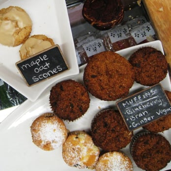 Little Flower - maple oat scones & blueberry, bran, & ginger vegan muffs. - Candy Stores Near Me - Pasadena, California