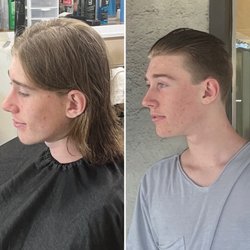 Ole Times Barbershop - Before and after