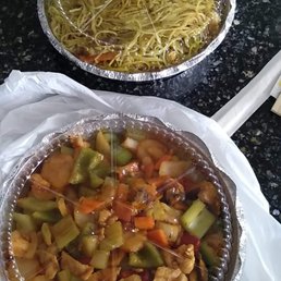 Kung pao chicken and singapore noodles Kung pao chicken and singapore noodles
