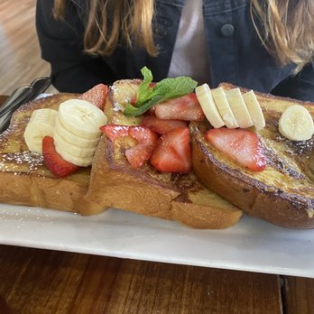 Untoasted - French toast with added banana and strawberries - Breakfast & Brunch Near Me - Hallandale Beach, Florida