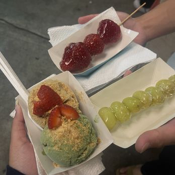 MOSA - Matcha and Kona Coffee with Peanut brittle. Strawberry Tanghulu and Grape Tanghulu. - Ice Cream & Frozen Yogurt Near Me - Honolulu, Hawaii MOSA - Matcha and Kona Coffee with Peanut brittle. Strawberry Tanghulu and Grape Tanghulu. - Ice Cream & Frozen Yogurt Near Me - Honolulu, Hawaii