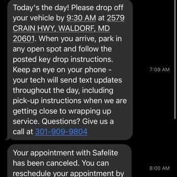 Safelite AutoGlass - Cancellation notice 7/25 - Windshield Installation & Repair Near Me - Waldorf, Maryland Safelite AutoGlass - Cancellation notice 7/25 - Windshield Installation & Repair Near Me - Waldorf, Maryland