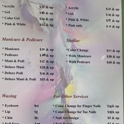Top Nails - Top Nails Services and Pricing sign as of 12/2024