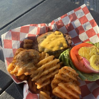 Jimmy's on the Pier - Cheeseburger and fries - Seafood Near Me - Galveston, Texas Jimmy's on the Pier - Cheeseburger and fries - Seafood Near Me - Galveston, Texas