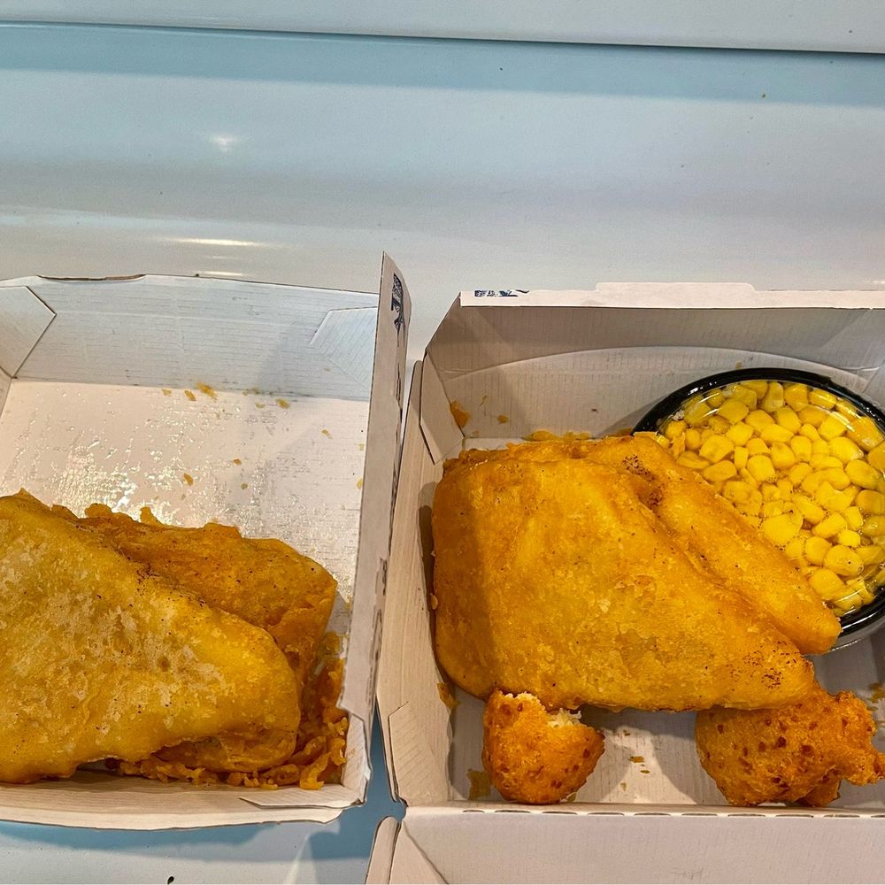 Fish corn hush puppies ate the coleslaw took me back to good times. Fish corn hush puppies ate the coleslaw took me back to good times.
