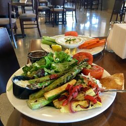 Taziki's Mediterranean Cafe - West Chester - Grilled Veggie Plate w/ Gluten-Free Hummus