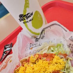 Del Taco - My Jumbo sized "Barstow" chicken soft taco.