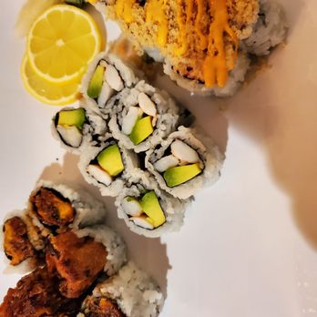 Koshi Sushi & Grill - Sweet Potato, Shrimp Avocado and Spicy Crab Crunch Rolls - Sushi Bars Near Me - Southington, Connecticut