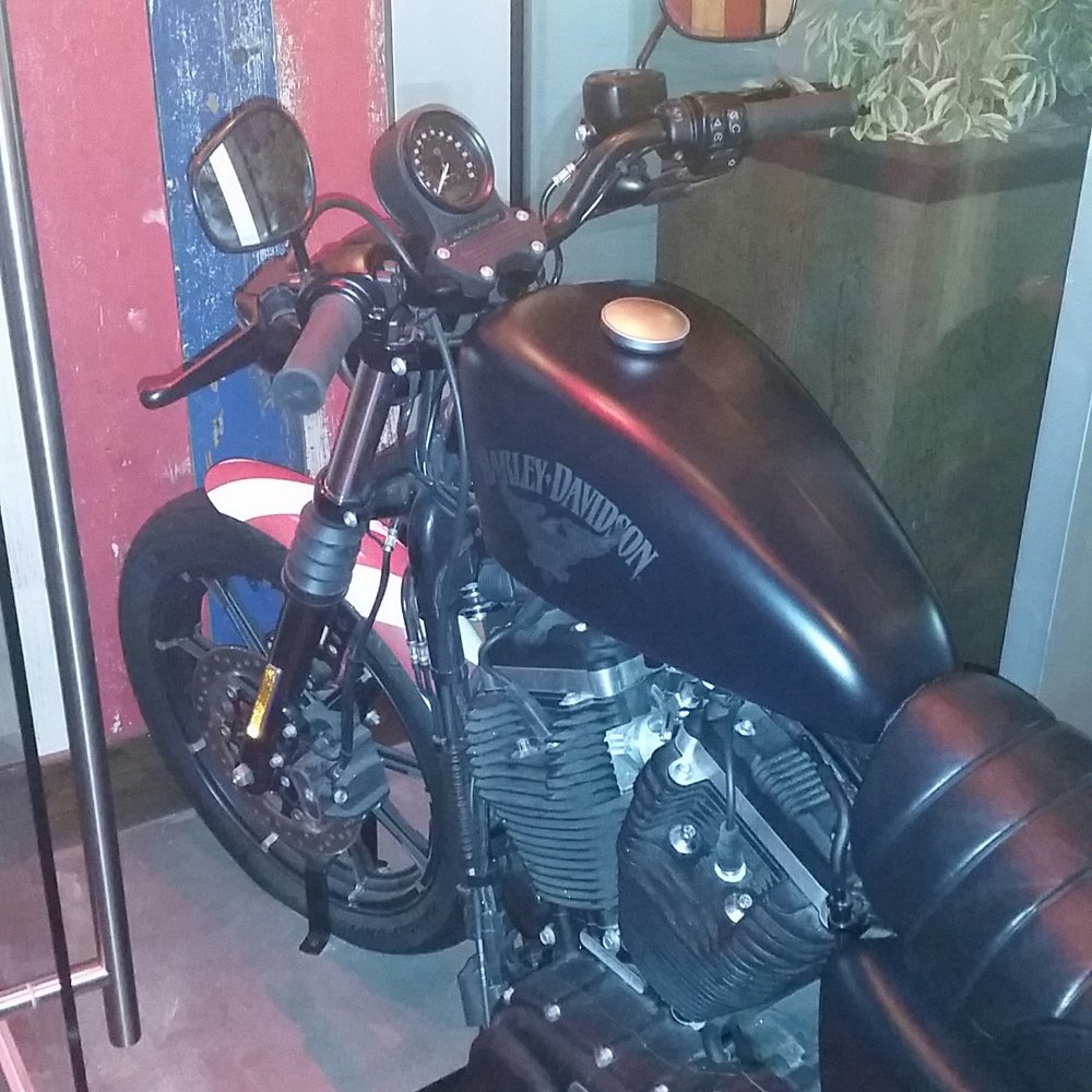 TGI Friday's - They have a Harley in the porch! - New American Near Me - Brighton, BNH