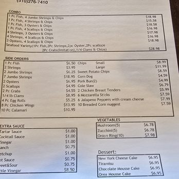 London Fish 'N Chips - Menu part 2 - Fish & Chips Near Me - Hayward, California