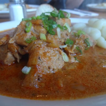 Paprika - Paprika goulash (pork) with gnocchi - Czech Near Me - San Francisco, California Paprika - Paprika goulash (pork) with gnocchi - Czech Near Me - San Francisco, California