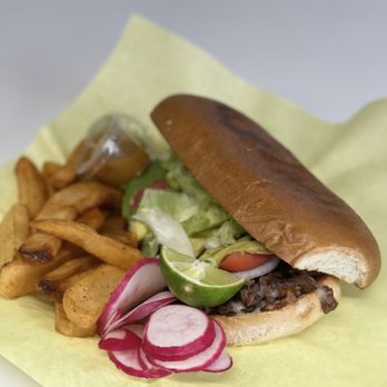 LA HALAL TACO - a sandwich and french fries - Halal Near Me - Los Angeles, California LA HALAL TACO - a sandwich and french fries - Halal Near Me - Los Angeles, California