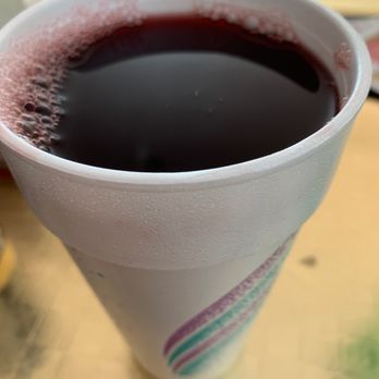 Old Time Drive In - Their new raspberry unsweetened iced tea - really good! :) - Burgers Near Me - Sun Valley, California