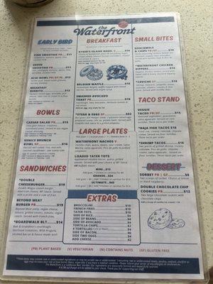Menu photo 1 The Waterfront Venice Venice, CA Menu photo 1 The Waterfront Venice Venice, CA