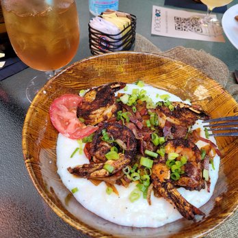 insideOUT - Grits with bacon and shrimp.  It was really  good - Lounges Near Me - San Diego, California