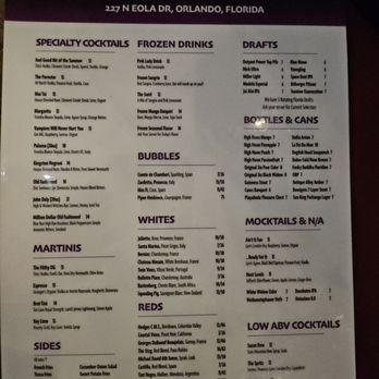 Outpost Neighborhood Tavern - Drinks menu - Southern Near Me - Orlando, Florida Outpost Neighborhood Tavern - Drinks menu - Southern Near Me - Orlando, Florida