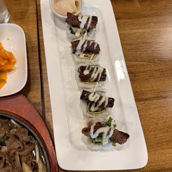 Gogi En K BBQ - Gogi En so good with steak and bulgolgi and my fave fish cake - Korean Near Me - Solon, Ohio