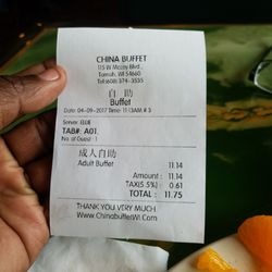 China Buffet - A little expensive for lunch