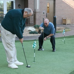 Garden Plaza of Aurora - What goes better with the beautiful Colorado weather than a little putt-putt practice on our putting green.