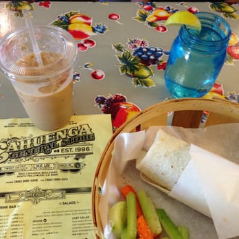 Cahuenga General Store - Buffalo Chicken Wrap with Iced Coffee =) - Coffee & Tea Near Me - North Hollywood, California Cahuenga General Store - Buffalo Chicken Wrap with Iced Coffee =) - Coffee & Tea Near Me - North Hollywood, California