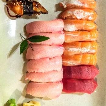 Sushi Yoshi - Hamachi, Salmon belly, Toro and Unagi at Yoshi - Sushi Bars Near Me - Vienna, Virginia