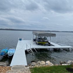 Feighner Boat Lifts & Docks - Gun lake setup. Spring 2021.