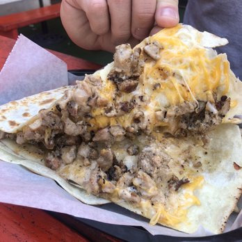 Roxys Tacos - Chipotle chicken quesadilla. There are THREE of these in an order for $10! So much food. - Mexican Near Me - San Diego, California Roxys Tacos - Chipotle chicken quesadilla. There are THREE of these in an order for $10! So much food. - Mexican Near Me - San Diego, California