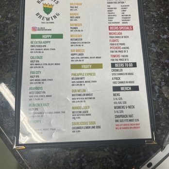 Bay Boys Brewing - Menu - Breweries Near Me - Tracy, California