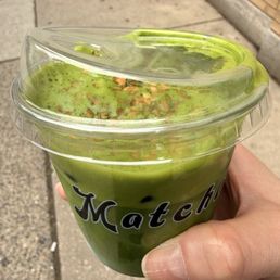 Coconut Milk Cold Matcha drink (can also be hot)