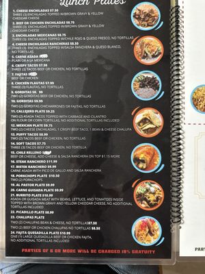 Menu photo 1 Nora's Mexican Restaurant San Antonio, TX Menu photo 1 Nora's Mexican Restaurant San Antonio, TX