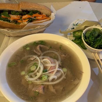 Pho 22 - Banh mi pork & pho #11 (brisket and rare beef) - Vietnamese Near Me - Northridge, California Pho 22 - Banh mi pork & pho #11 (brisket and rare beef) - Vietnamese Near Me - Northridge, California