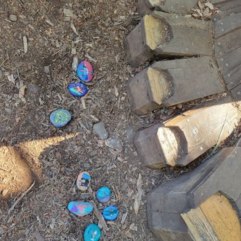 Jakob Two Trees - Painted rock offering at Jakob's feet - Public Art Near Me - Issaquah, Washington Jakob Two Trees - Painted rock offering at Jakob's feet - Public Art Near Me - Issaquah, Washington