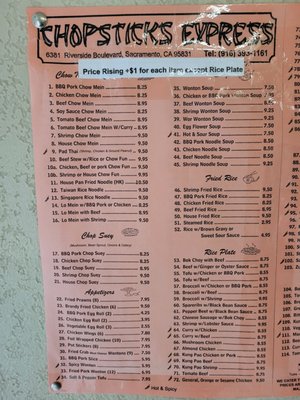 Menu photo 8 Chopsticks Express Sacramento, CA