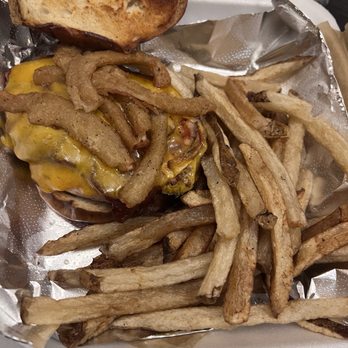 Fat Eddy’s Bar-BQ - BBQ chicken sandwich with fries. - Barbeque Near Me - Grove City, Pennsylvania Fat Eddy’s Bar-BQ - BBQ chicken sandwich with fries. - Barbeque Near Me - Grove City, Pennsylvania
