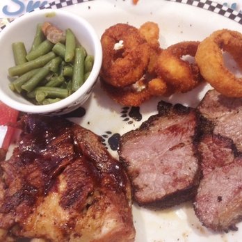 Black Bear Diner - Tri Tip Combo. How can someone put so little bbq sauce on the ribs??? Tri Tip looks like left overs. - Diners Near Me - Colma, California