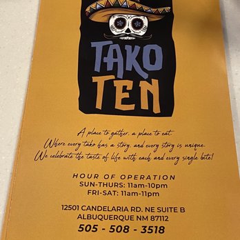 Tako Ten - Location & hours of operation - Tacos Near Me - Albuquerque, New Mexico Tako Ten - Location & hours of operation - Tacos Near Me - Albuquerque, New Mexico