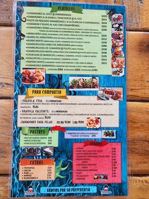 Menu photo 1 Barbaroja Marisquería Ensenada, BCN