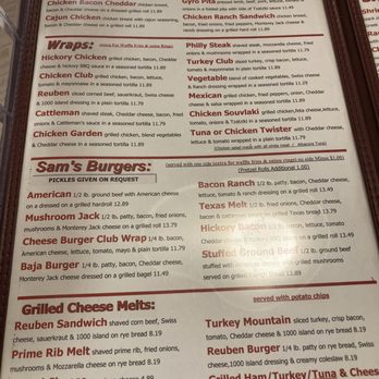 Sam's Diner - Menu - Diners Near Me - Holley, New York
