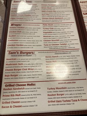 Menu photo 2 Sam's Diner Holley, NY
