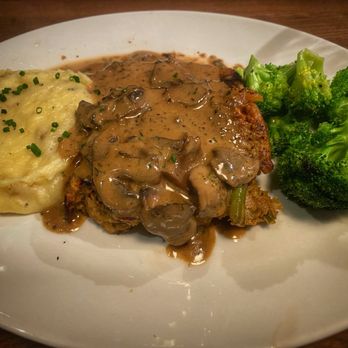 Grillsmith - Countryside - WILD MUSHROOM MEATLOAF Veal, beef, pork, and shiitake mushroom meatloaf, mushroom Marsala wine sauce. Yukon Gold mash, broccoli - Steakhouses Near Me - Clearwater, Florida Grillsmith - Countryside - WILD MUSHROOM MEATLOAF Veal, beef, pork, and shiitake mushroom meatloaf, mushroom Marsala wine sauce. Yukon Gold mash, broccoli - Steakhouses Near Me - Clearwater, Florida