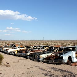 Ludlow - Ghost Town - Abandoned cars decaying in the hot desert sun.