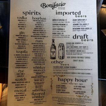 Bonifacio - Drink menu 2/2 - Filipino Near Me - Columbus, Ohio Bonifacio - Drink menu 2/2 - Filipino Near Me - Columbus, Ohio