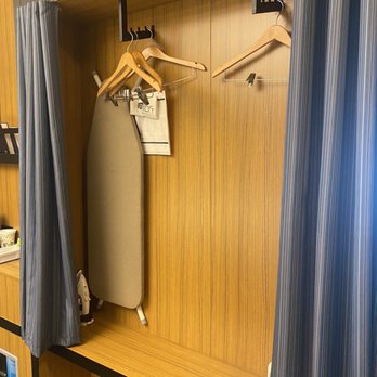 Aloft by Marriott Mount Laurel - Closet with hangers and ironing board and iron - Hotels Near Me - Mount Laurel, New Jersey Aloft by Marriott Mount Laurel - Closet with hangers and ironing board and iron - Hotels Near Me - Mount Laurel, New Jersey