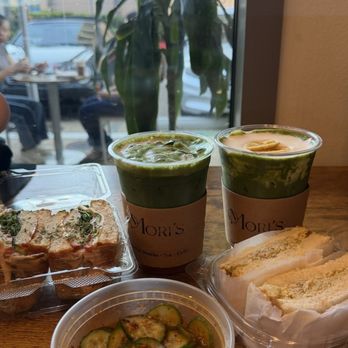 Mori’s - Shizouka - Banana Cream Matcha 香蕉芝士抹茶 guava matcha Egg Salad Sandwich 日式鸡蛋三明治 Honey Spicy Chicken Sandwich 奥尔良鸡腿排三明治 cucumber salad - Coffee & Tea Near Me - Irvine, California Mori’s - Shizouka - Banana Cream Matcha 香蕉芝士抹茶 guava matcha Egg Salad Sandwich 日式鸡蛋三明治 Honey Spicy Chicken Sandwich 奥尔良鸡腿排三明治 cucumber salad - Coffee & Tea Near Me - Irvine, California